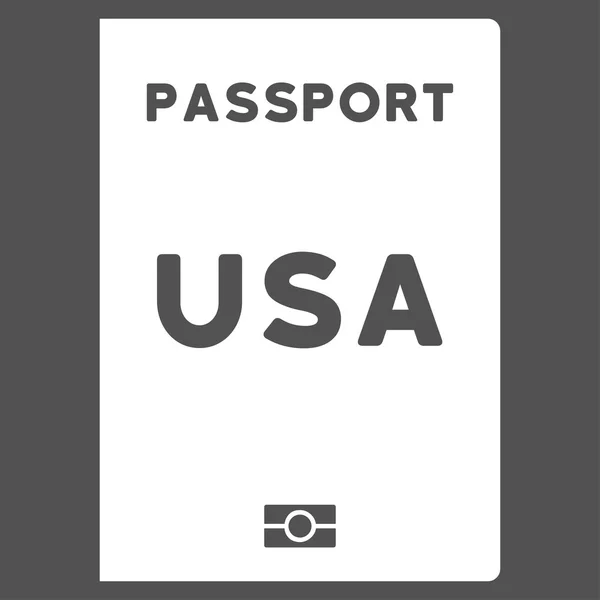 Ícone plano passaporte americano — Vetor de Stock