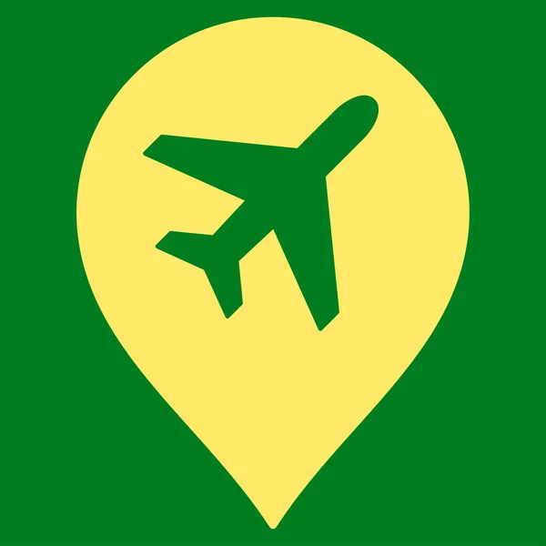 Flughafen-Markierung flaches Symbol — Stockvektor