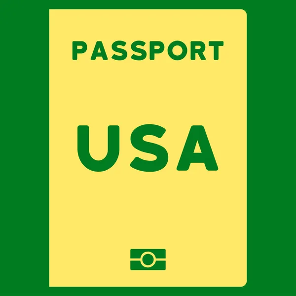 Amerikan pasaportu düz simgesi — Stok Vektör
