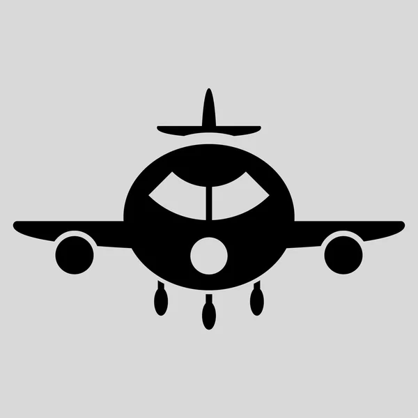 Ícone plano de aeronaves de carga — Vetor de Stock