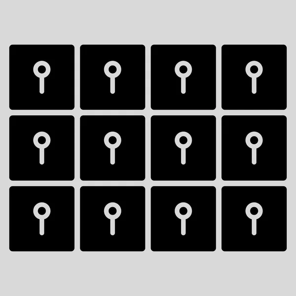 Kluisjes platte pictogram — Stockvector