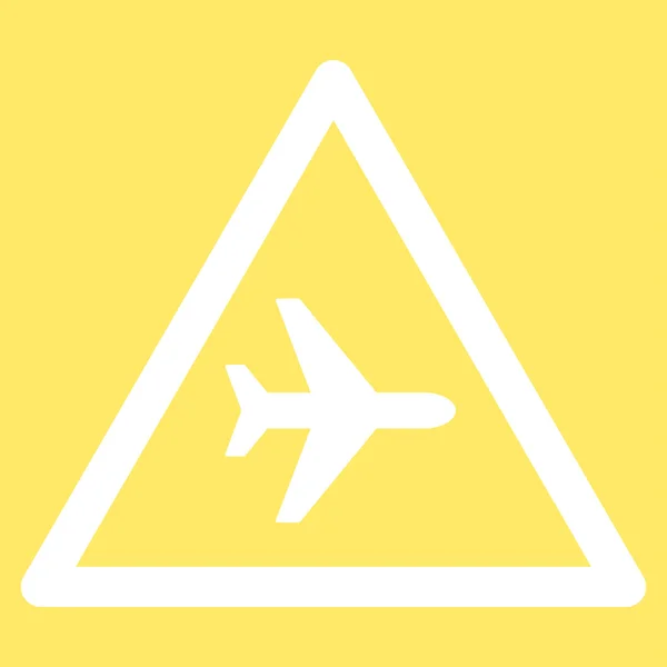 Avión Peligro Icono plano — Vector de stock