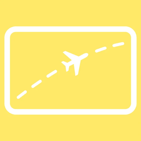 Icône plate de route d'avion — Image vectorielle