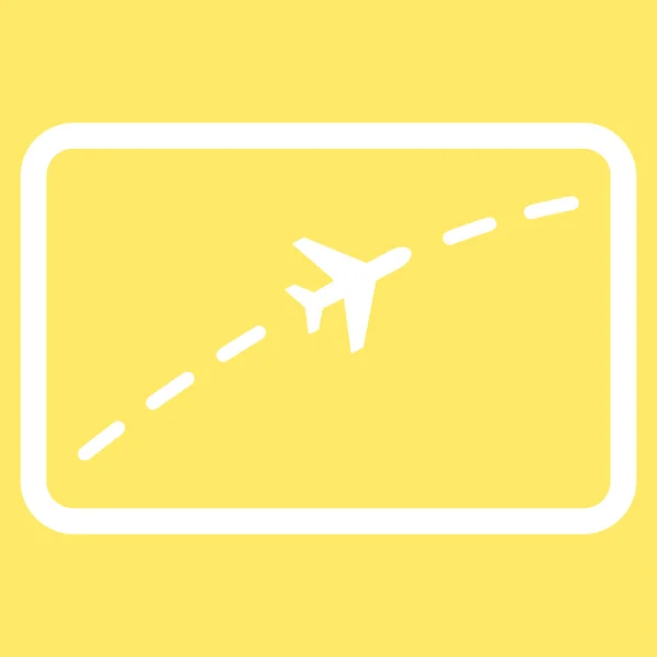 Flugzeug-Route flach Symbol — Stockvektor