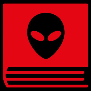 Uzaylı katalog düz simgesi