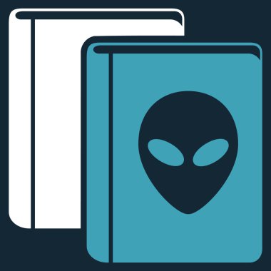 Uzaylı Kütüphane düz simgesi