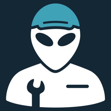 Yabancı asker düz simgesi