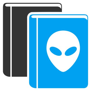 Uzaylı Kütüphane düz simgesi