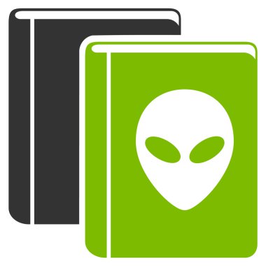 Uzaylı Kütüphane düz simgesi