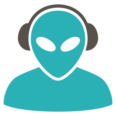 Yabancı operatör düz simgesi