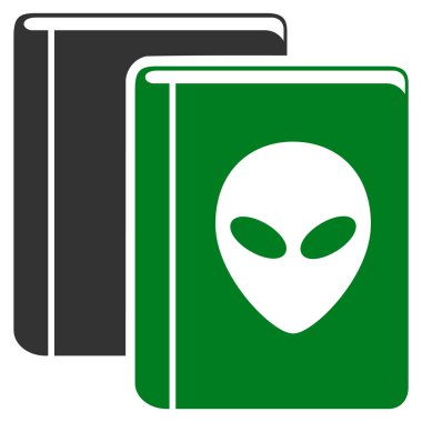 Uzaylı Kütüphane düz simgesi