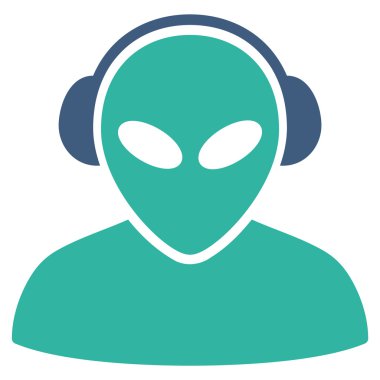 Yabancı operatör düz simgesi