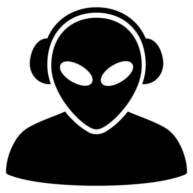 Yabancı operatör düz simgesi