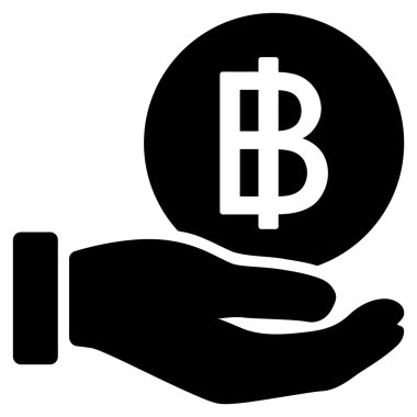 Tayland Baht para ödeme düz simgesi