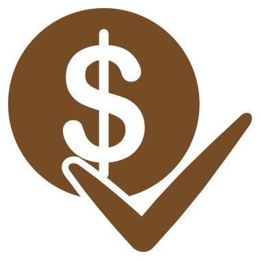 Ödemeler düz simgesi onaylama