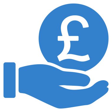 İngiliz Lirası para ödeme düz simgesi