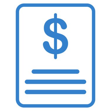 Fatura bütçe düz simgesi