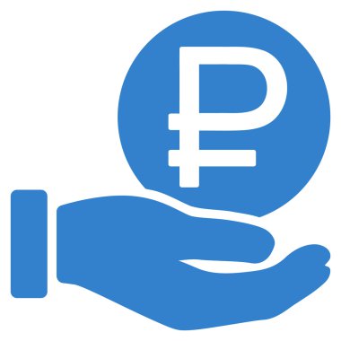 Rublesi para ödeme düz simgesi