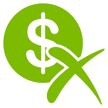 Ödeme düz simgesi reddetmek