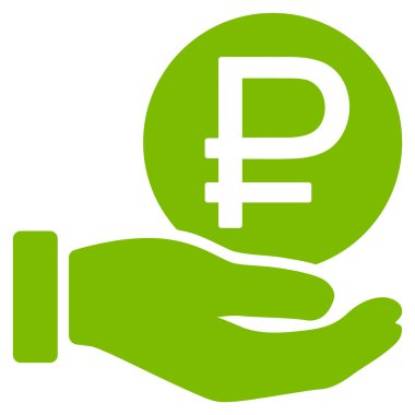 Rublesi para ödeme düz simgesi