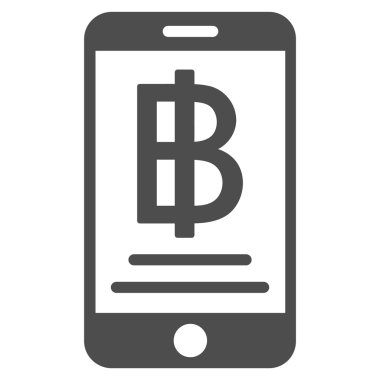 Baht mobil ödeme düz simgesi