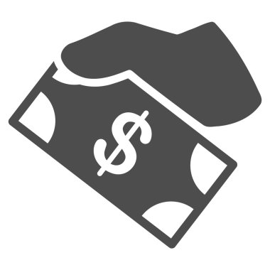 Nakit ödeme düz simgesi