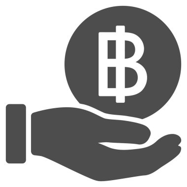 Tayland Baht para ödeme düz simgesi