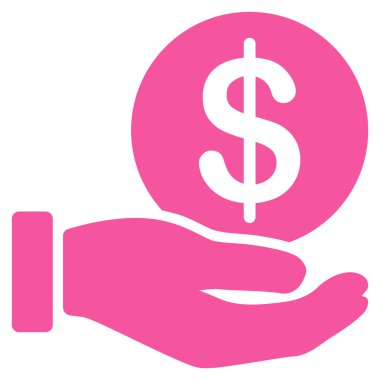 Doları para ödeme düz simgesi