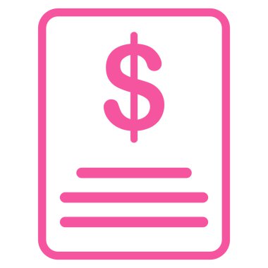 Fatura bütçe düz simgesi