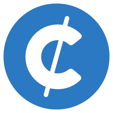 Cent sikke düz simgesi