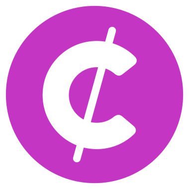 Cent sikke düz simgesi