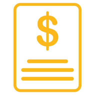 Fatura bütçe düz simgesi