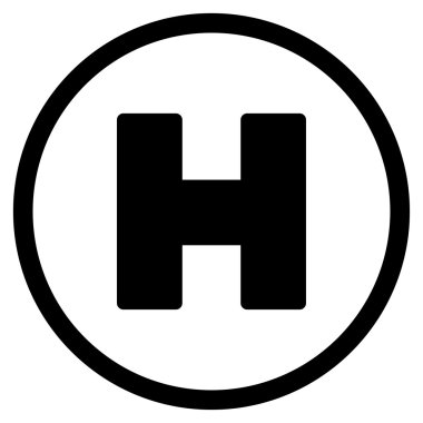 Helikopter iniş düz simgesi