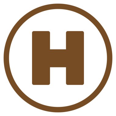 Helikopter iniş düz simgesi