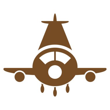 Kargo uçağı düz simgesi