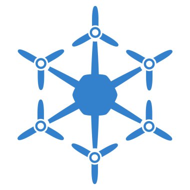 Hexacopter düz simgesi