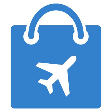 Duty Free alışveriş düz simgesi