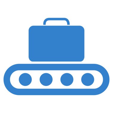 Bagaj konveyör düz simgesi