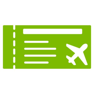 Airticket düz simgesi