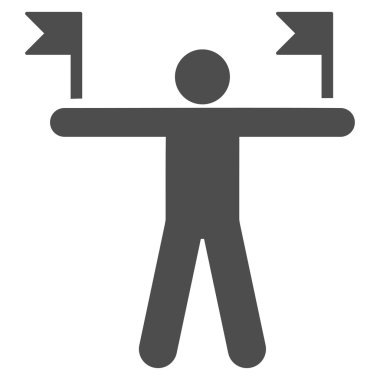 Düz Bayrakları Kontrol Et Simgesi