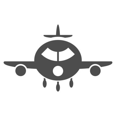 Kargo Uçak Düz Simgesi