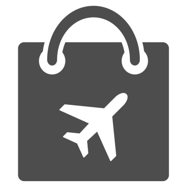 Duty Free alışveriş düz simgesi