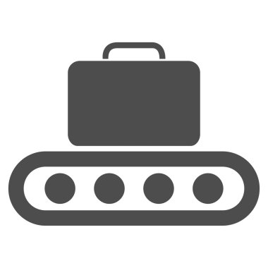 Bagaj konveyör düz simgesi