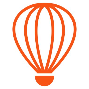 Aerostat düz simgesi