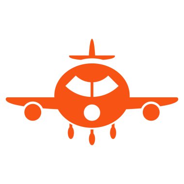 Kargo Uçak Düz Simgesi