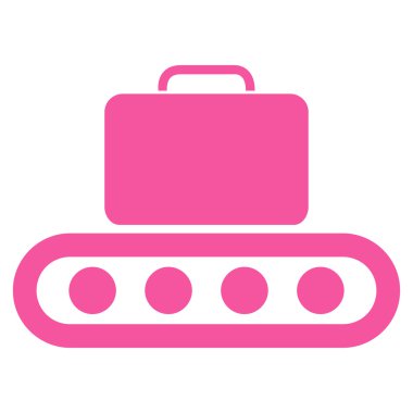 Bagaj konveyör düz simgesi