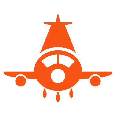 Kargo uçağı düz simgesi