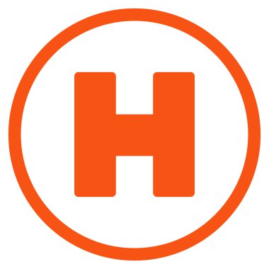 Helikopter iniş düz simgesi