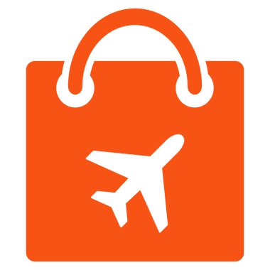 Duty Free alışveriş düz simgesi