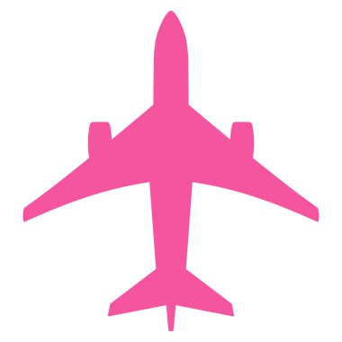 Jet uçağı düz simgesi